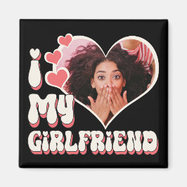 Imán Amo a mi novia Personalizado Black