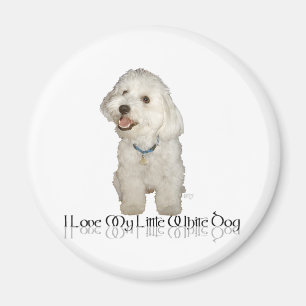 Imán Amo a mi pequeño perro blanco - Havanés