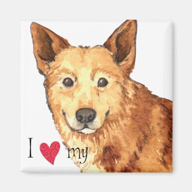 Imán Amo a mi perro canaano (Frente)