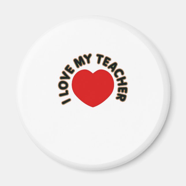 Imán Amo a mi profesor (corazón) (Frente)