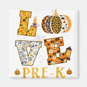 Imán Amo a mi profesor de prek de calabazas prek de Hal