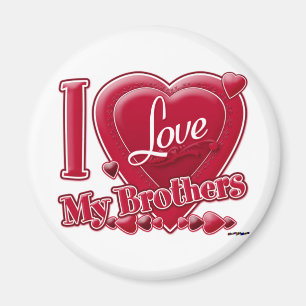 Imán Amo a mis hermanos rojos - corazón