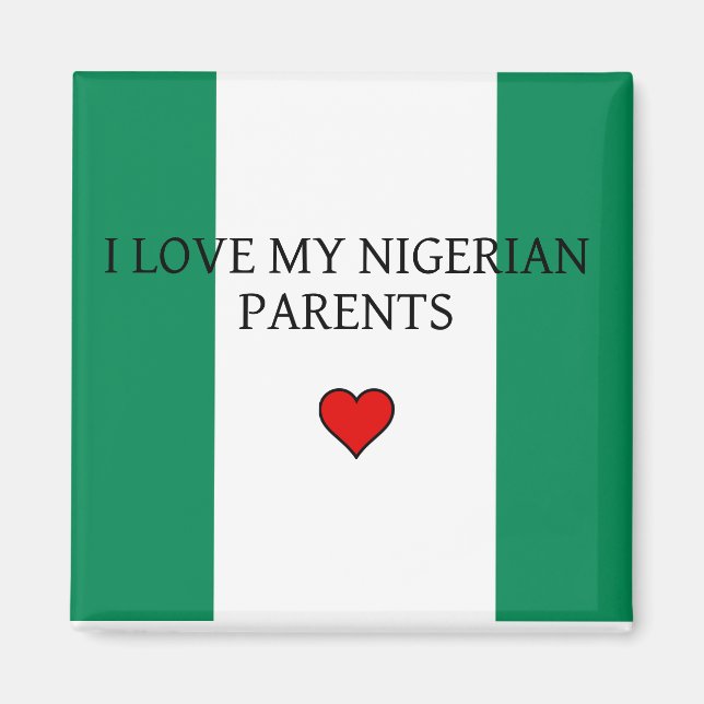 Imán Amo a mis padres nigerianos (Frente)