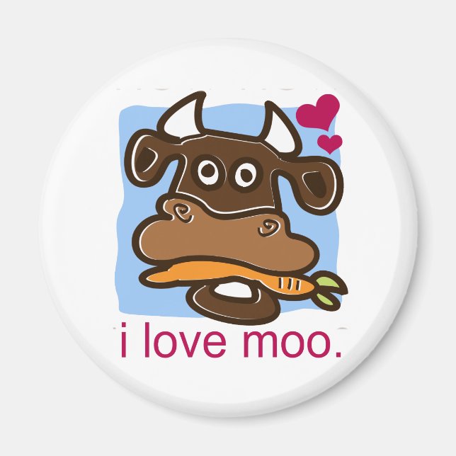 Imán Amo a Moo (Frente)