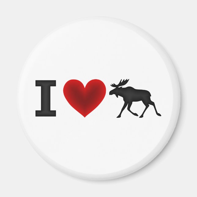 Imán Amo a Moose (Frente)