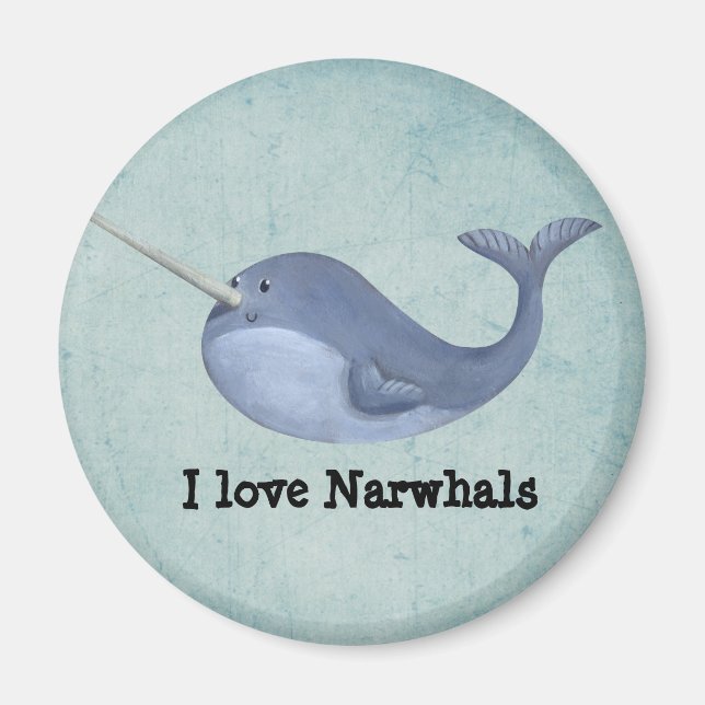 Imán Amo a Narwhals (Frente)