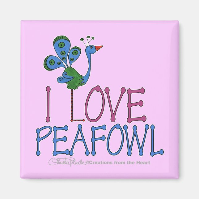 Imán Amo a Peafowl (Frente)