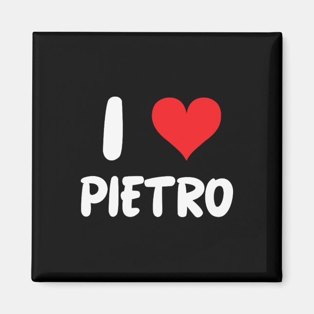 Imán Amo a Pietro - Corazón - Nombre  (Frente)