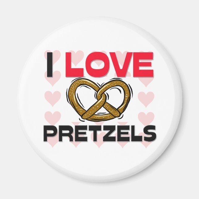 Imán Amo a Pretzels (Frente)