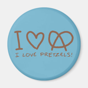 Imán Amo a Pretzels