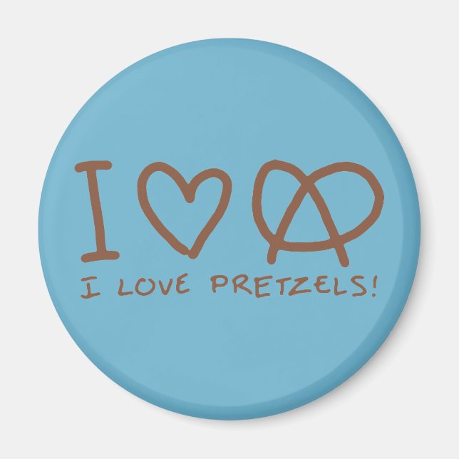 Imán Amo a Pretzels (Frente)