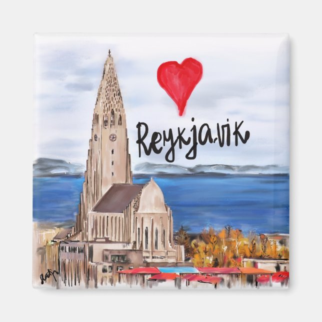 Imán amo a Reykjavik (Frente)