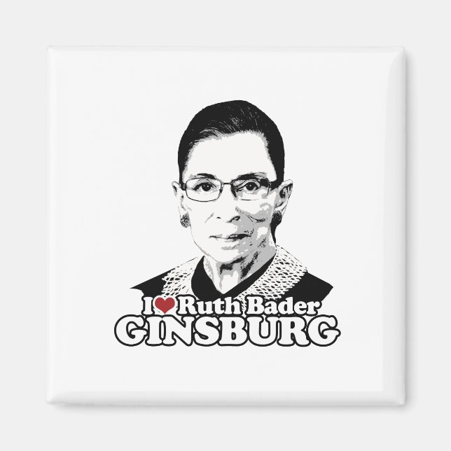 Imán Amo a Ruth Bader Ginsburg por siempre (Frente)
