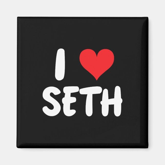Imán Amo a Seth - Corazón - Nombre  (Frente)