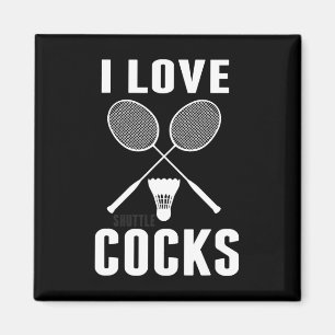 Imán Amo a Shuttles Funny Badminton Dad