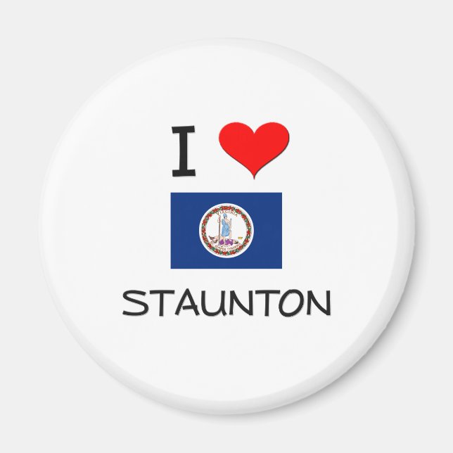 Imán Amo a Staunton Virginia (Frente)