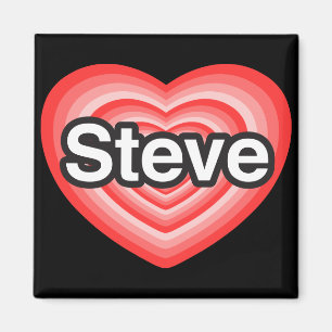 Imán Amo a Steve. Te amo Steve. Corazón