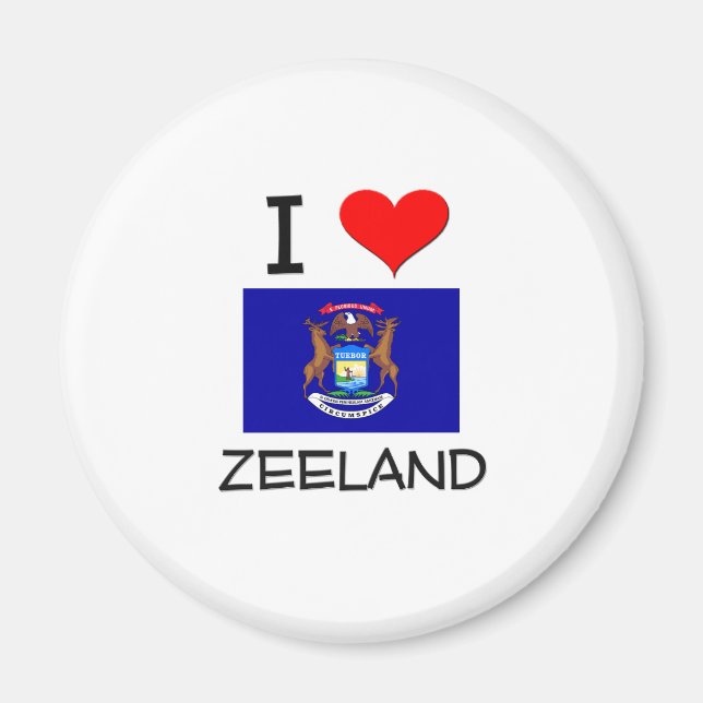 Imán Amo a Zeeland Michigan (Frente)