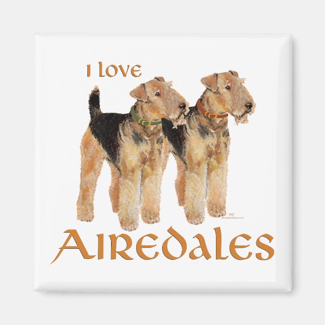 Imán Amo Airedales (Frente)