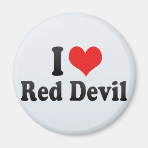Imán Amo al diablo rojo