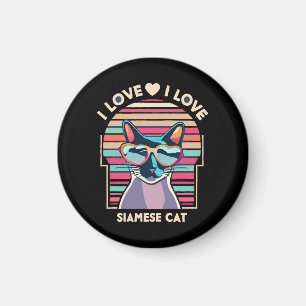 Imán Amo al gato siamés