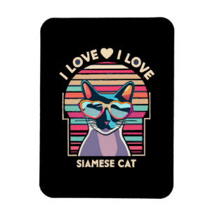 Imán Amo al gato siamés