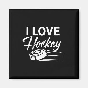 Imán Amo al jugador de hockey equipo juego portero 