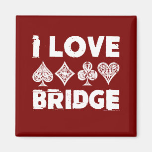 Imán Amo al jugador de juegos de cartas puente