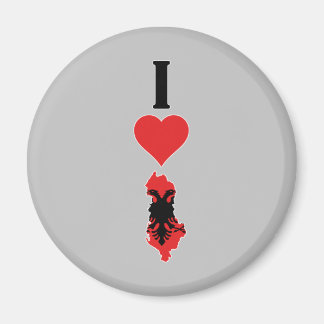 Imán Amo Albania Vertical Corazón Mapa de la bandera de