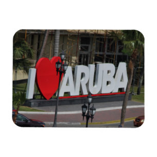 Imán "Amo Aruba", fotografía,