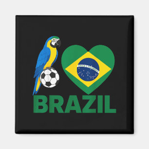 Imán Amo Brasil Bandera Brasileña Corazón Mujeres Niños
