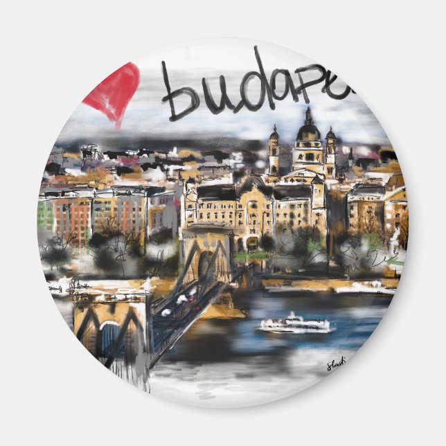 Imán Amo Budapest (Frente)