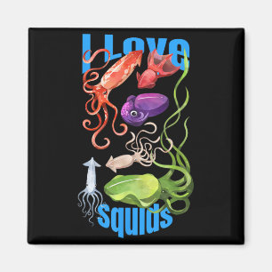 Imán Amo Calamares Pulpo Cefalópodo Océano Verano