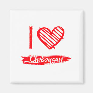 Imán Amo Cheboygan Me Encanta Cheboygan