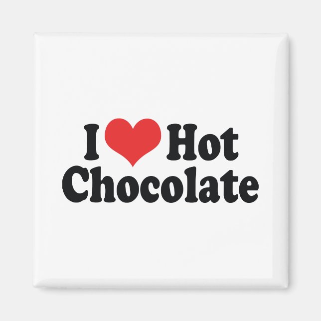 Imán Amo Chocolate Caliente Corazón - Amantes del Choco (Frente)