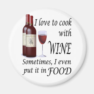 Imán Amo cocinar con el vino - incluso en comida