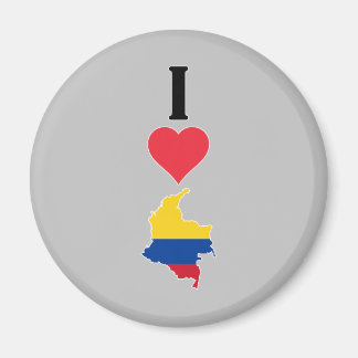 Imán Amo Colombia Vertical I Heart Country Flag Map