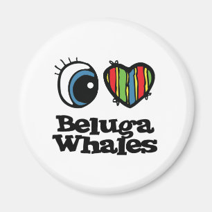 Imán Amo (Corazón) a las ballenas Beluga