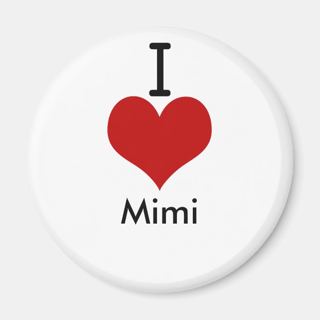 Imán Amo (corazón) a Mimi (Frente)
