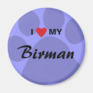 Imán Amo (Corazón) Mi Huella Parcial Birman
