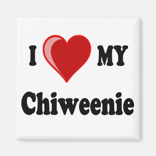 Imán Amo (Corazón) Mi Perro Chiweenie