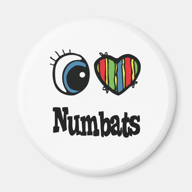 Imán Amo (Corazón) Numbats (Frente)