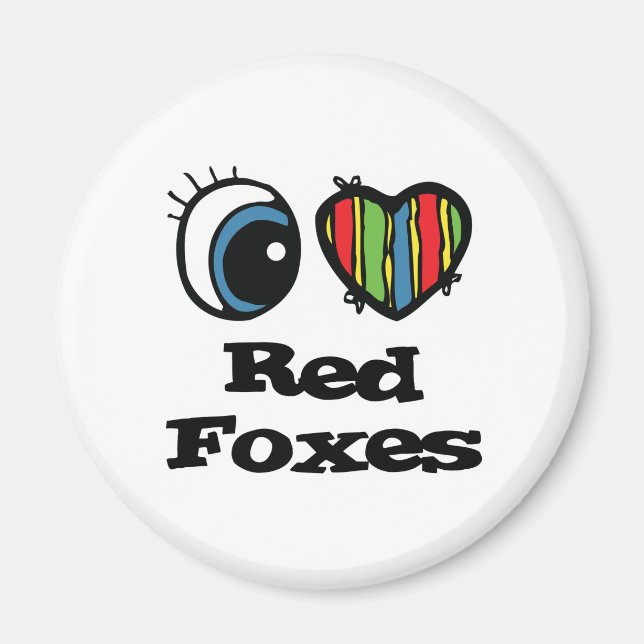 Imán Amo (Corazón) Zorros Rojos (Frente)