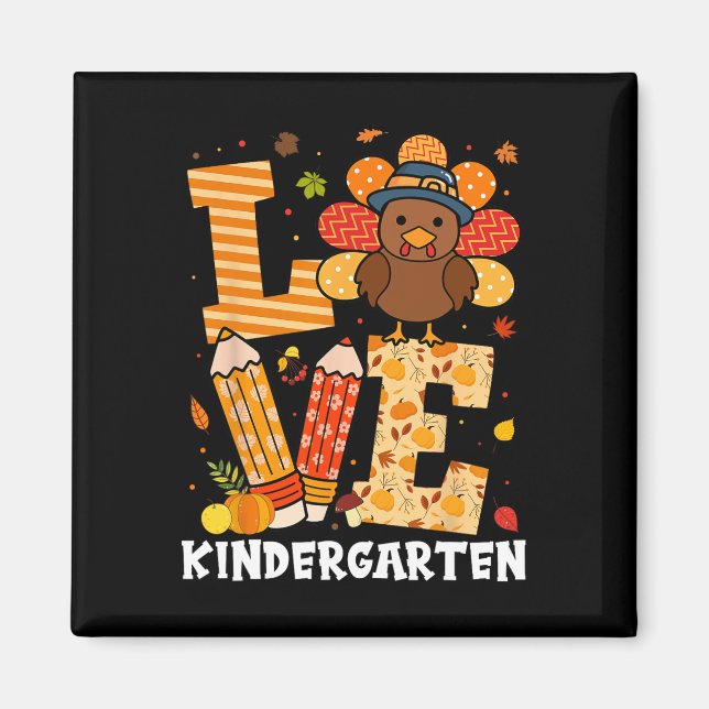 Imán Amo de Acción de Gracias Profesor de guardería Tur (Frente)