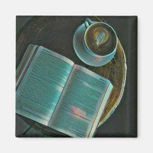 Imán Amo el café y los libros