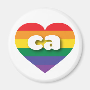 Imán Amo el corazón arcoiris de California