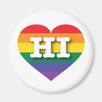 Imán Amo el corazón arcoiris de Hawái