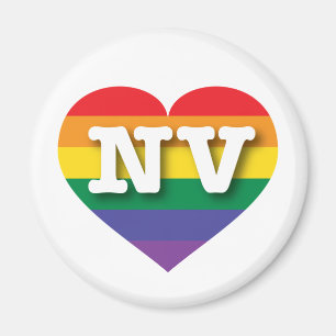 Imán Amo el corazón arcoiris de Nevada