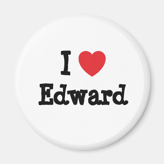 Imán Amo el corazón de Edward T-Shirt (Frente)