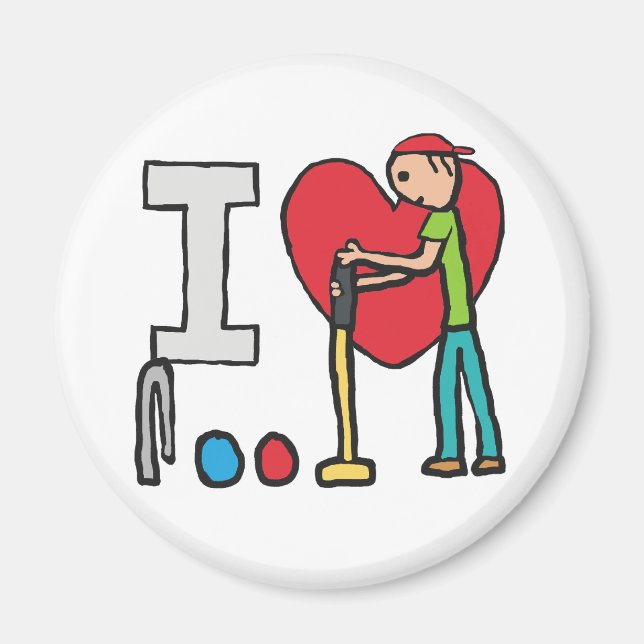 Imán Amo el Croquet (Frente)